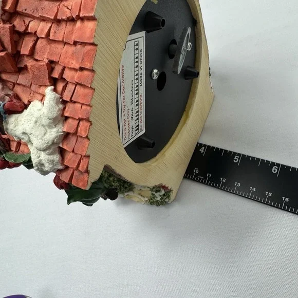 Adorno Animated Christmas Clock Music Box Vintage Plays White Christmas - Picture 9 of 10